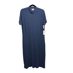 Haven Womens Large Blue Winter Sweater Dress Quiet‎ Luxury Soft Capsule Parisian